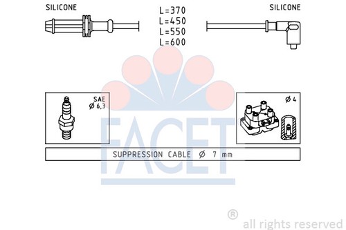 9025 kit cavi accensione - 4.9025,